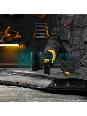 Киянка резиновая Denzel 450 г, черная, фибергласовая рукоятка c TPR покрытием