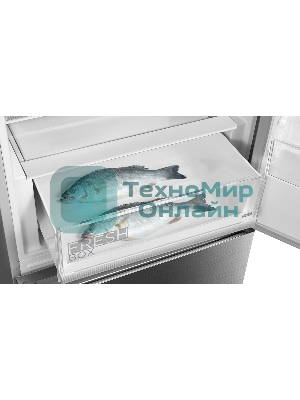 Холодильник Midea MDRB519MGE46ID нержавеющая сталь двухкамерный 263/123л морозилка снизу, No Frost