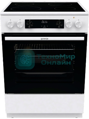 Плита электрическая Gorenje GEC6C40WD белый, конфорок 4 электрических, духовка 71 л, 60 см x 85 см x 60 см
