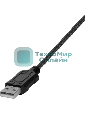 Наушники с микрофоном Oklick HS-L930G SNORTER черный/синий 2м мониторные USB оголовье (HS-L930G)