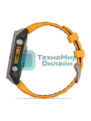Смарт-часы Garmin Fenix 8 AMOLED Sapphire титановый серый, оранжевый 47мм