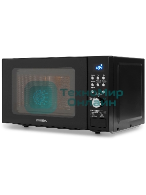 Микроволновая печь Hyundai HYM-D3033 черный, 20 л, 700 Вт, переключатели - кнопки, электронный поворотный механизм