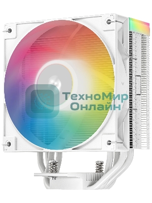 Кулер для процессора DEEPCOOL AG400 WH ARGb V2 белый 120мм алюминий+медь 2100rpm 31.6db 4-pin 220W 152мм