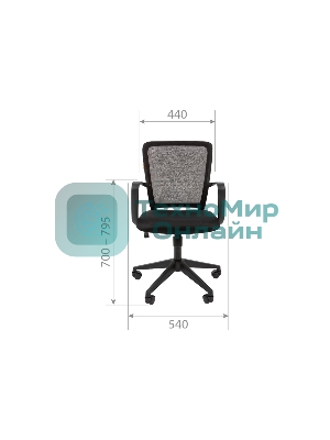 Кресло офисное Chairman 698 TW-01 черный, Россия