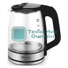 Чайник электрический Sakura SA-2722BK 2,2л,стекло,черный