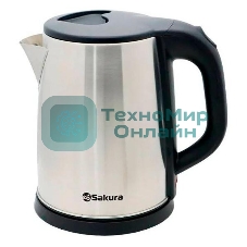 Чайник электрический Sakura SA-2149 2 л, нерж+черн д