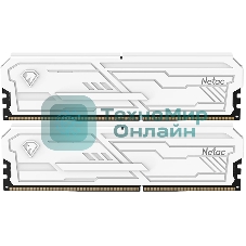 Оперативная память Netac Shadow III, DDR4, 32GB (2x16GB), 3200 MHz, CL16, с радиатором, белый