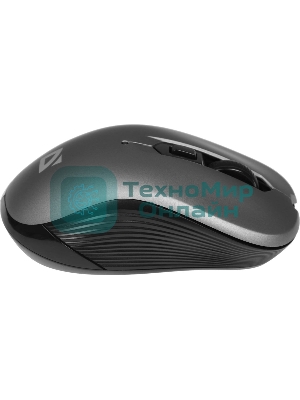 Мышь беспроводная Defender Gassa MM-105 серый, 1600 dpi, радиоканал, USB, кнопки - 6