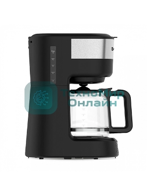 Кофеварка капельная BQ CM1000 черный-стальной, исп. кофе - молотый, 1.2 л, 900 Вт.