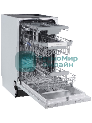 Встраиваемая посудомоечная машина Zigmund & Shtain DW 306.4, серый, 44.8 см, 10 компл., 49 дБ, класс A+++