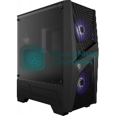 Компьютерный корпус MSI MAG FORGE 100M/mid-tower, ATX, tempered glass side panel/2x RGb 120мм & 1x 120мм fans inc./MAG FORGE 100M