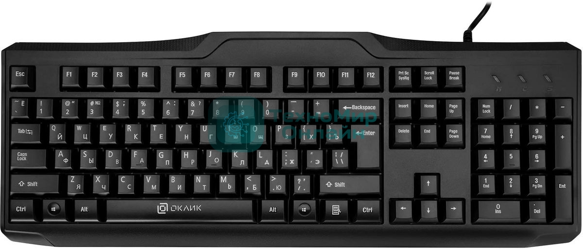 Клавиатура Oklick 170M проводная, USB Type-A, чёрный