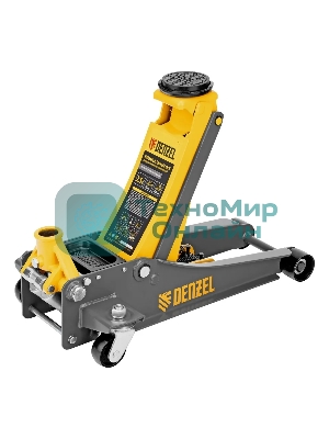 Домкрат Denzel гидравлический подкатной, 2,5 т, 85-430 мм, быстрый подъем, низкий подхват, проф.