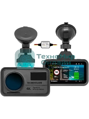 Видеорегистратор с радар-детектором TrendVision Hybrid Signature Real 4K Max GPS ГЛОНАСС черный