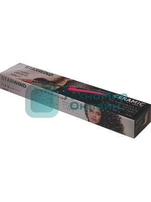 Щипцы для завивки волос Starwind SHE6610 розовый/черный, 10 мм, 180 °C, 1 режим