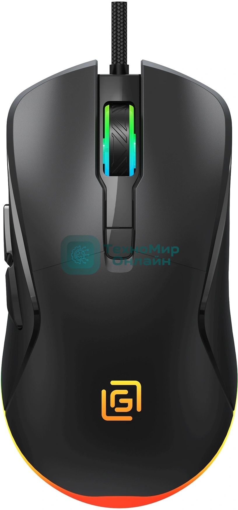 Мышь проводная Oklick 750G черный, 7200 dpi, USB, кнопки - 5