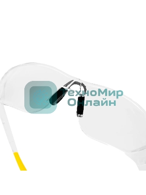 Очки защитные Denzel открытые, поликарбонатные, прозрачная линза