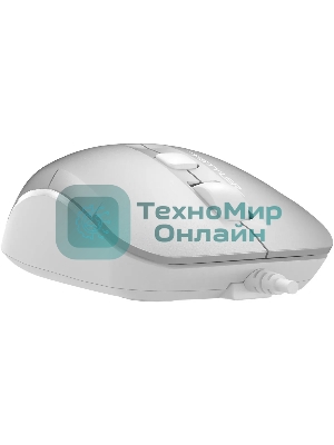 Мышь проводная A4Tech Fstyler FM26S серебристый/белый, 1600 dpi, USB, кнопки - 4