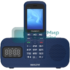 Мобильный телефон Maxvi RT-03 + док-станция, синий