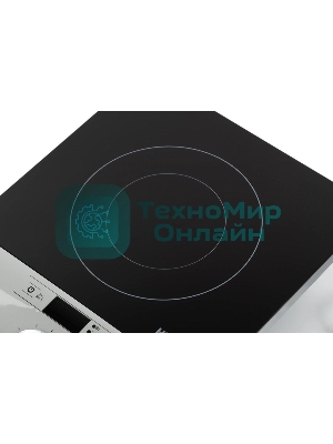 Плита настольная электрическая Hyundai HYC-0102 серебристый/черный стеклокерамика