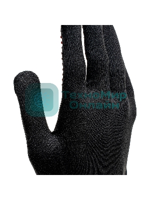 Перчатки трикотажные Сибртех, синтетическая нить, ПВХ-гель точка, черный, L, 13 класс