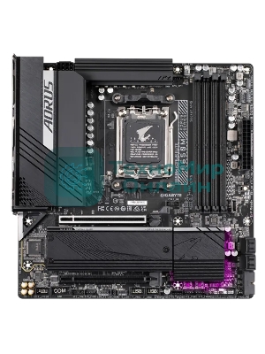 Материнская плата Gigabyte B650M AORUS ELITE, Socket AM5, AMD B650, 4xDDR5, 4xSATA, 2xM.2, 1xPCI-E 4.0 x16, 1xPCI-E 4.0 x4, 1xHDMI, 1xDP, 1x 2.5Gb LAN, 5xUSB-A 3.2 Gen 1, 2xUSB-A 3.2 Gen 2, 4xUSB-A 2.0, 1xUSB-C 3.2 Gen 2, 2x3.5 мм, 7.1, Micro-ATX