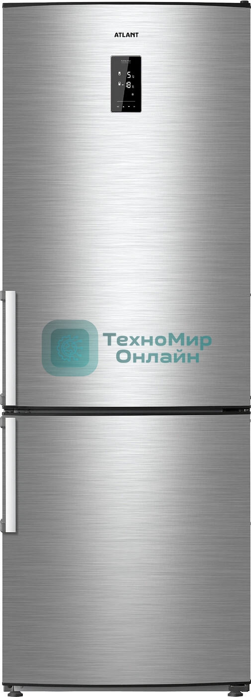 Холодильник Atlant ХМ-4524-040-ND нержавеющая сталь двухкамерный 271/100л морозилка снизу, No Frost
