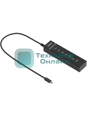 Разветвитель USB-C Buro BPH-C-P107 7порт. черный