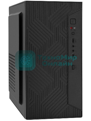 Компьютерный корпус Minitower ExeGate BAA-303-UNS500 (mATX, БП UNS500 с вент. 12см, 2*USB, HD Audio, черный)