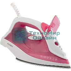 Утюг Scarlett SC-SI30K56 розовый, 2400; Световой индикатор работы: Да; Регулируемый пар до г/мин: 35; Паровой удар до г/мин: 140; Резервуар для воды, мл: 280; Функция разбрызгивания воды: Да; Терморегулятор: Да; Вертикальное отпаривание: Да; Регулировка степени отпаривания: Да; Покрытие подошвы: Керамическая подошва KeramoPro; Самоочистка: Да; Система защиты от накипи ANTI-CALC: Да; Функция автоотключения AUTO-SHUT OFF: Да; Размер утюга Ш*В*Г, мм: 289*120*140; Шарнирное крепление шнура: Да; Длина электрошнура, м: 1.8; Цвет шнура: В цвет корпуса;