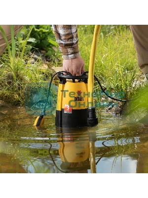 Дренажный насос Denzel DP-600S для чистой и грязной воды, 600 Вт, напор 7 м, 13000 л/ч