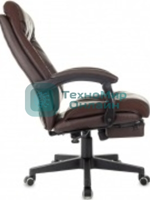 Кресло Бюрократ CH-824MSG-BF коричневый, экокожа