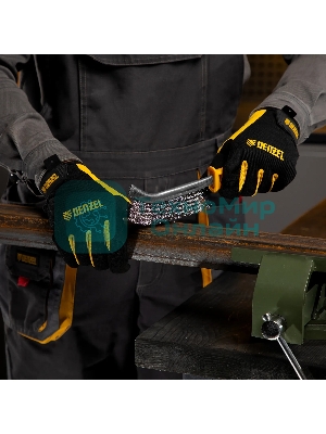 Щетка металлическая Denzel с пластмассовой ручкой, нержавеющая проволока