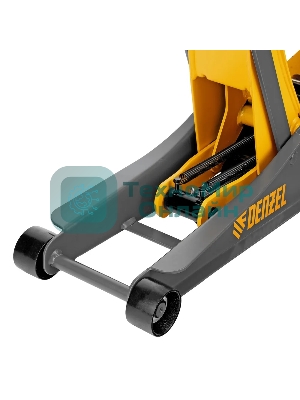 Домкрат Denzel гидравлический подкатной, 2,5 т, 85-430 мм, быстрый подъем, низкий подхват, проф.