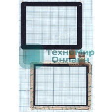 Сенсорное стекло (тачскрин) CTP195-080-A. черное