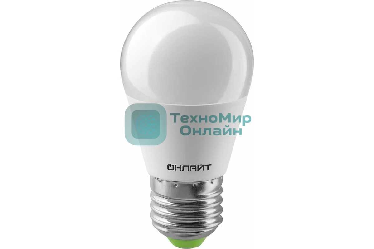 Лампа светодиодная ОНЛАЙТ 71626 OLL-G45-8-230-2.7K-E27 8 Вт шар 2700К теплый белый E27 560лм 176-264В