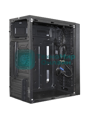 Компьютерный корпус Minitower ExeGate mEVO-9302-RGb-700W-12 (mATX, БП 700NPX с вент. 12см, 2хUSB+1хUSB 3.0, HD аудио, черный с RGb подсветкой)