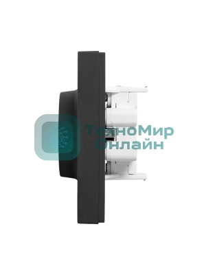 Розетка 2-м EKF UP1-SOB-210 СП Эпика 16А с заземл. без защ. шторок с рамкой механизм черный