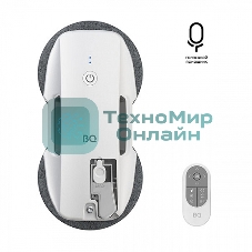 Робот-мойщик окон BQ WR201S белый. Мощность 90 Вт/Объем 20 мл/Объем для чистящего средства 100мл/Параметры электропитания 100-240 В,50-60 Гц/Страховочный трос 5м/Минимальная рабочая зона 35х35см/Планирования пути IQ навигатор