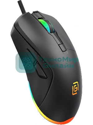 Мышь проводная Oklick 750G черный, 7200 dpi, USB, кнопки - 5