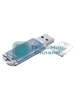 Флешка USB Smartbuy V-Cut series Blue (SB32GbVC-B), 32Gb, USB 2.0, R/W 25/15, голубой