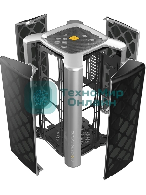 Компьютерный корпус без блока питания Geometric Future Model 2 The Ark, Midi-Tower, TG, no fans, 3xUSB-A 3.0, 1xUSB 3.2 Type-C, mATX, mITX Gray