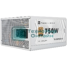 Блок питания 750W/Power Supply Thermalright, 750W 80+ Gold (ATX, 3.1, PCIe 5.1, Non-modular, 1x24(20+4)pin, 1xCPU 8(4+4)pin, 2xPCIe*2 8(6+2)pin, 5xSATA3, 1x12+4pin (12VHPWR PCIe 5.1 12+4pin 600mm), 3xMOLEX4pin, Active, 120x120мм, 150x140x86mm, APFC, white)