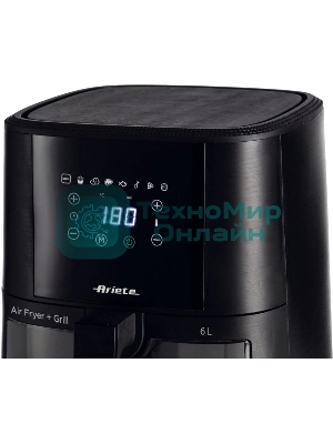Аэрофритюрница Ariete Air fryer 4626/00 черный, 1300 Вт, 6 л, сенсор, 8 программ