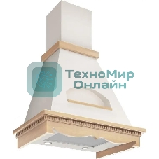 Вытяжка каминная Elikor Бельведер 90П-650-П3Д бежевый/дуб, 90 см, 650 куб. м/ч, 56 дБ
