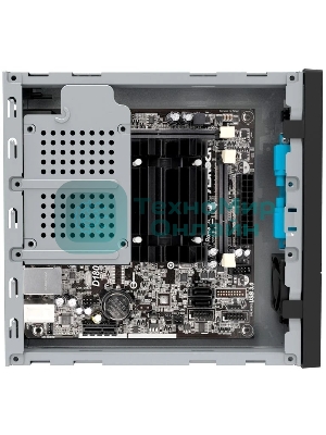 Компьютерный корпус Slim Case Powerman ME100S-BK front fan 4cm, 120W adapter, Mini ITX, VESA