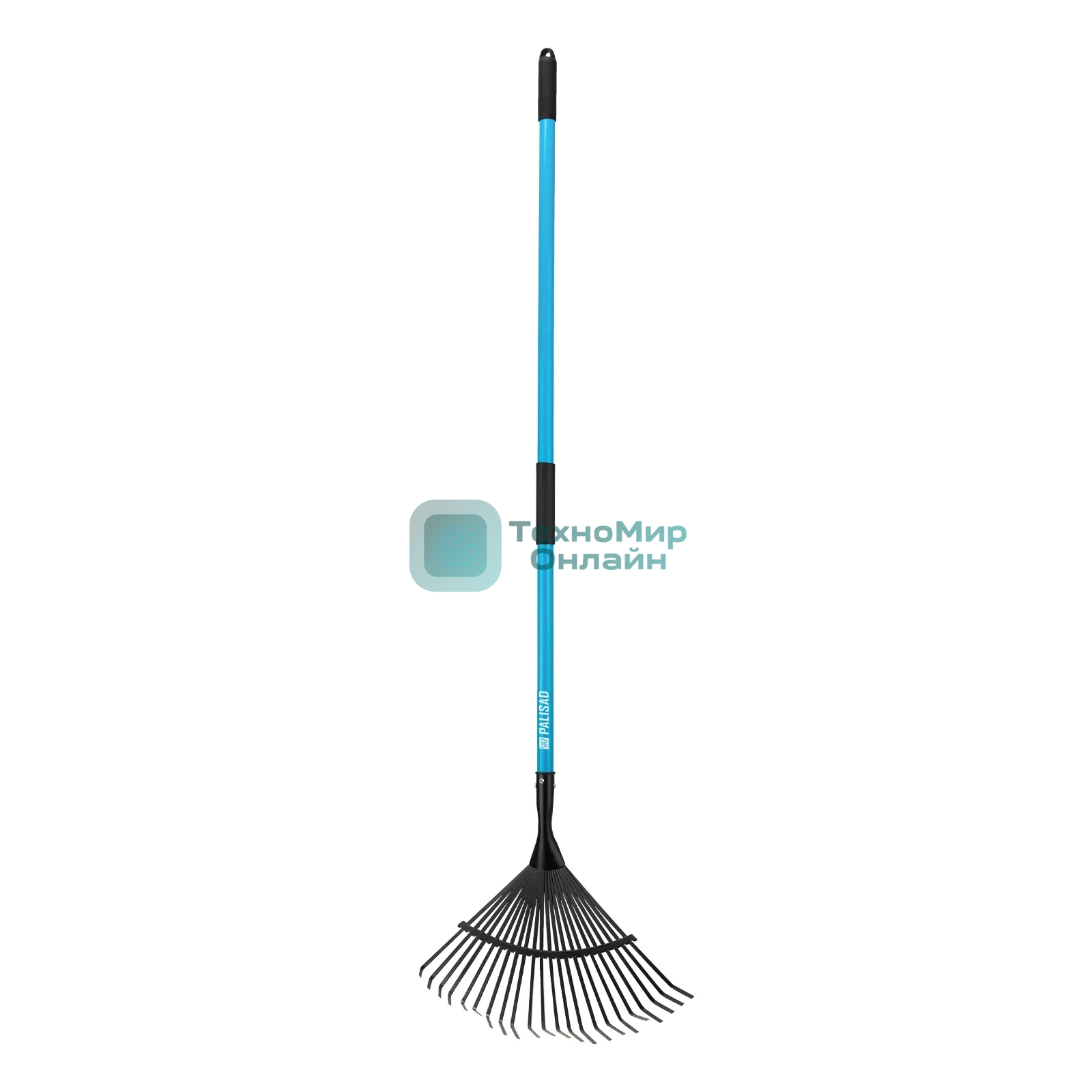 Грабли веерные стальные LUXE Palisad 445х1525 мм, 22 зуба, фибергласовый черенок, ПВХ накладка