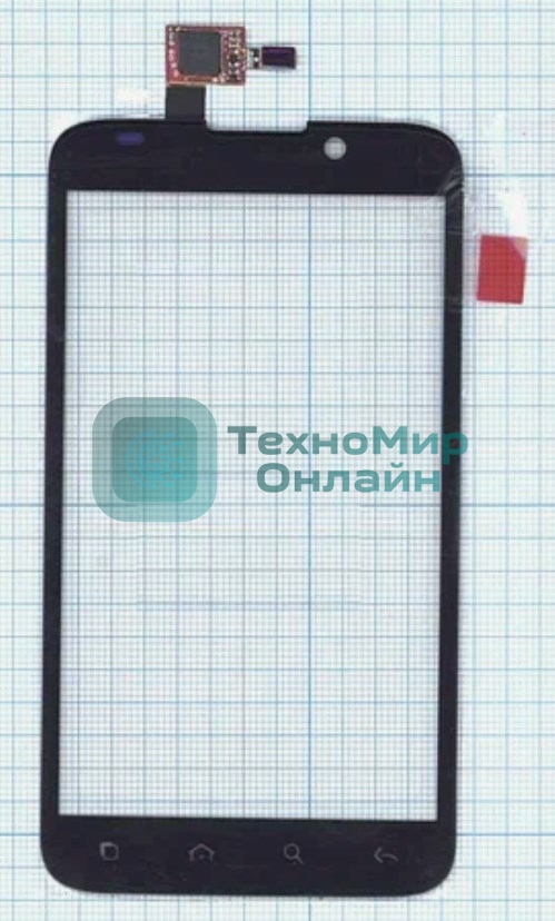 Сенсорное стекло (тачскрин) для Alcatel OT-995. черное