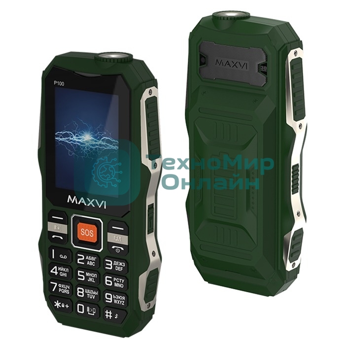 Мобильный телефон Maxvi P100 green