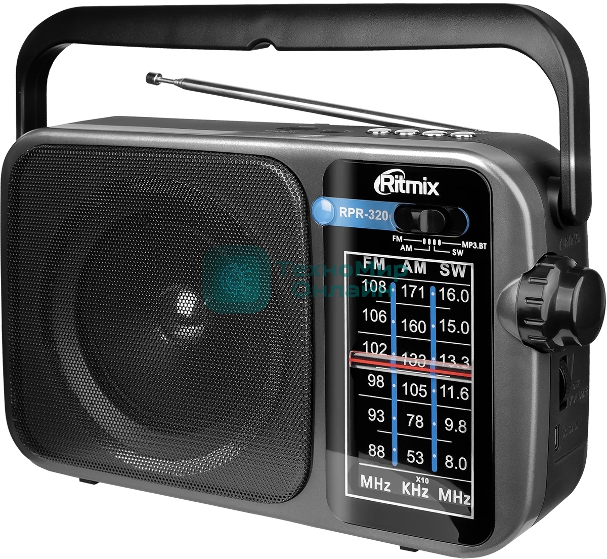 Радиоприемник Ritmix RPR-320, серый